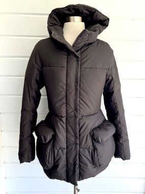 JIL SANDER x UNIQLO *RARE* Hybrid Down Shaped Line Jacket in Dark Brown - M
